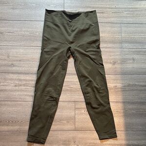 Olive Green High-Waisted Leggings